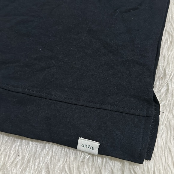Orvis black lounge knit soft sweater top size large new - Picture 2 of 5